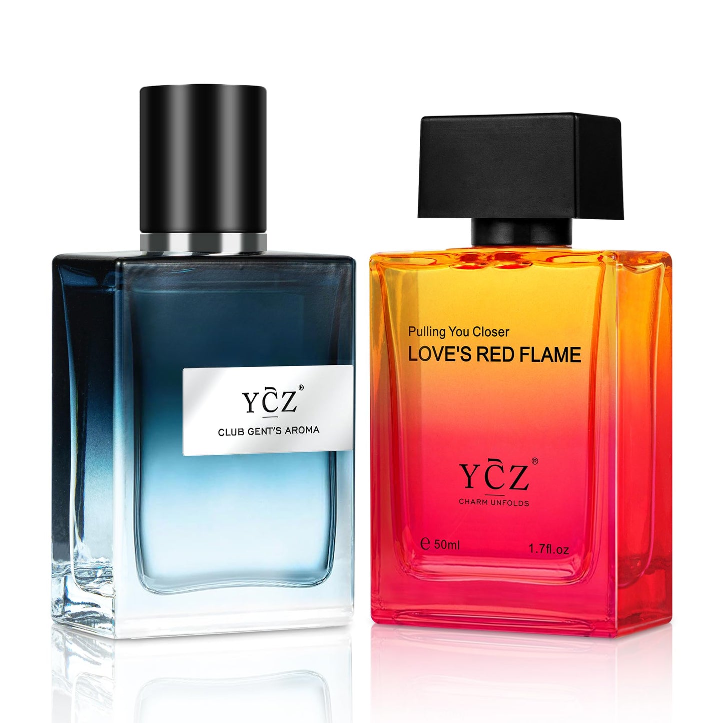 Ycz 2-Pack Love's Borrowing Fire Club Men's Pheromone Cologne - Lasting Citrus Fragrance, Male Glamour & Attraction, 1.7 oz Bott