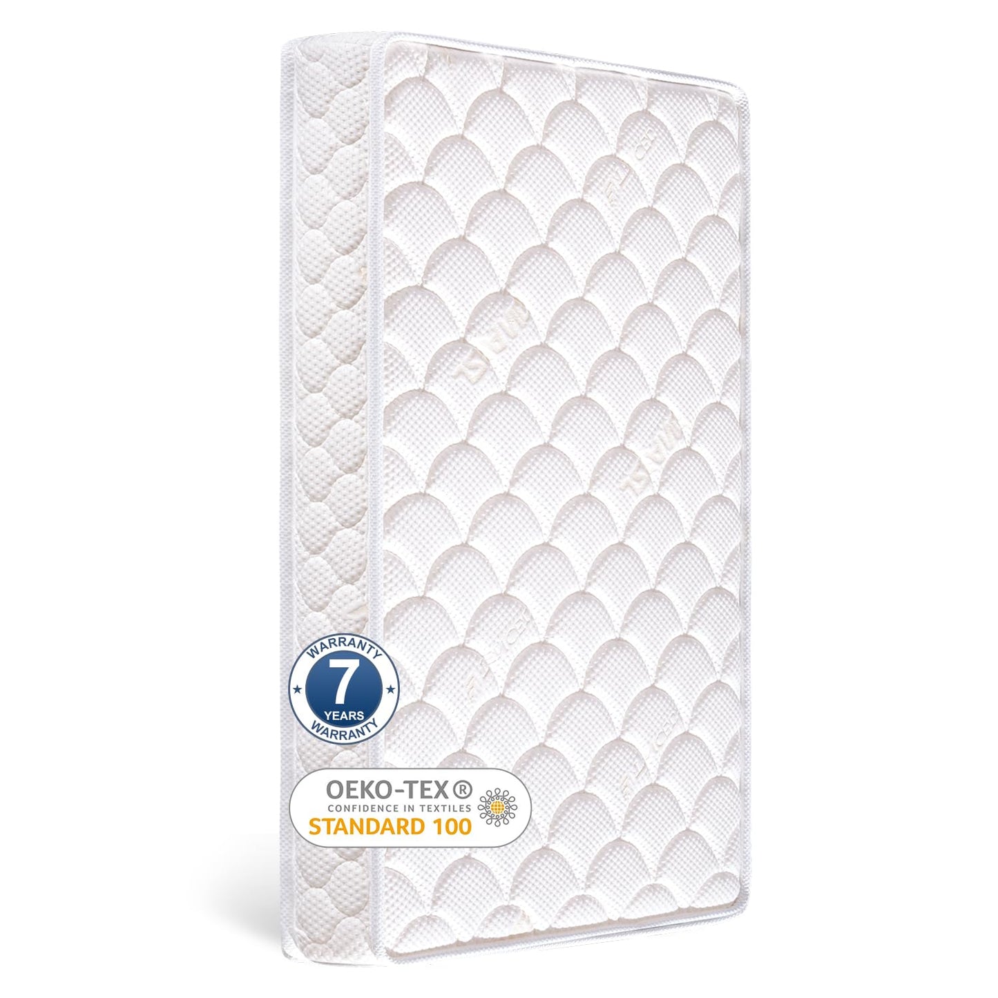 Tiankehan Dual-Sided Crib Mattress & Toddler Mattress – 52" x 27.6" x 5", 100% Knitted Fabric, Moisture Absorbent & Breathable, Fits Standard Full-Size Cribs & Toddler Beds