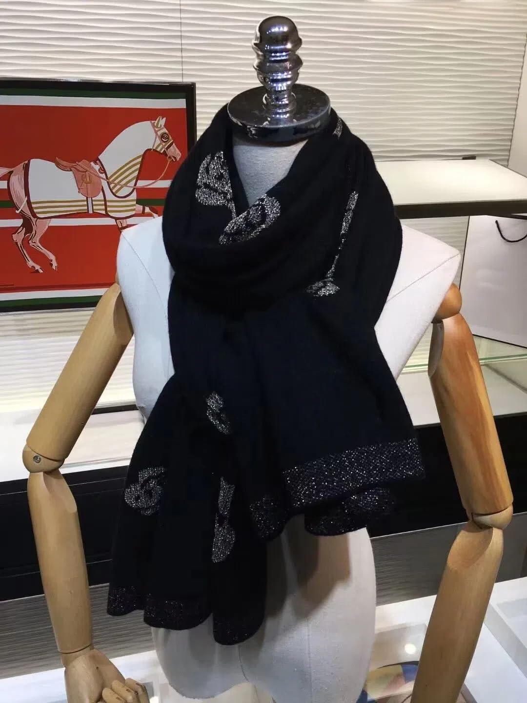 Scarf for Women (A-black, 70.87" x 25.6")