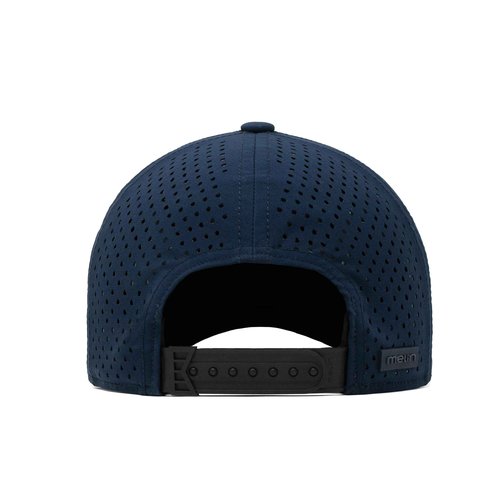 melin A-Game Icon Hydro, Navy, Performance Snapback Hat, Water-Resistant Baseball Cap for Men & Women, Medium-Large