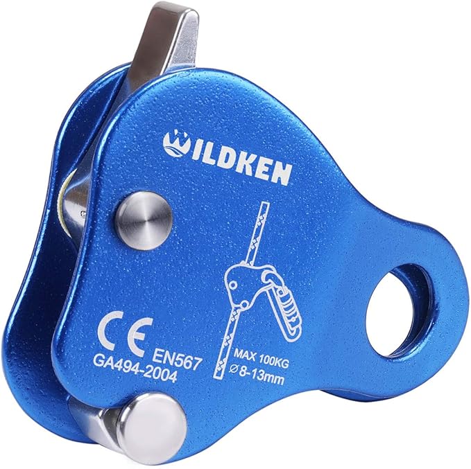 WILDKEN Climbing Ascender Fall Protection Belay Device Climbing Rope Grab for Rock Climbing Mountaineering Tree Arborist E...