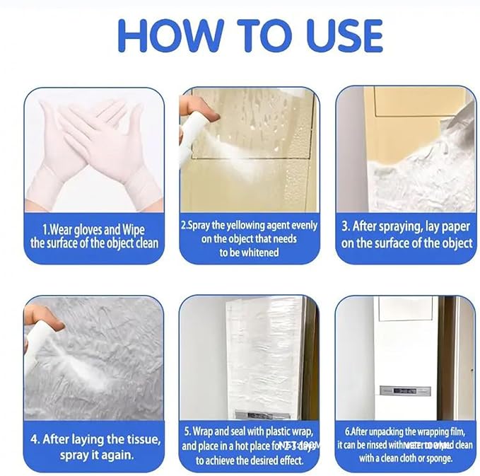 All Purpose Cleaner, 100ml Fridge Yellowing Stains Remover - Appliance Deodorizer Polishing Solution for Cooktop Oven Stove Fridge Sink Countertop Tile Shower AC Bathroom