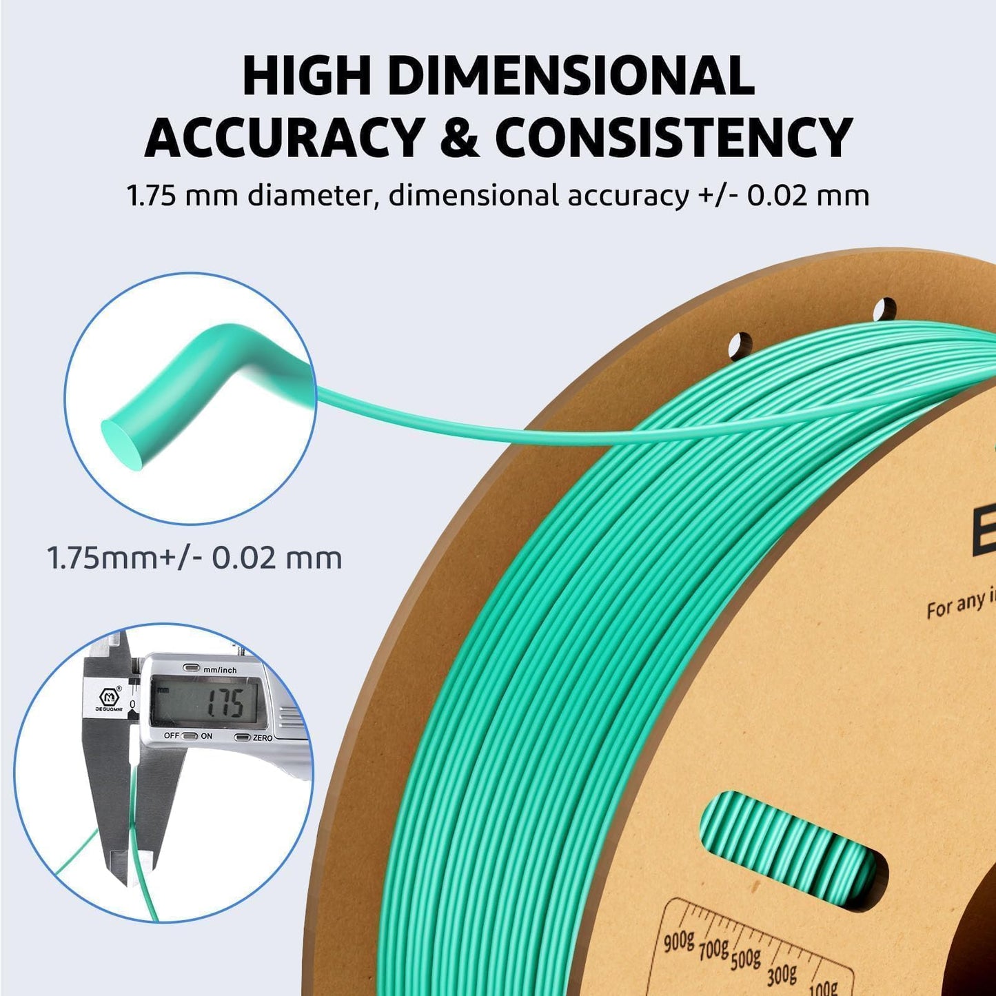 ELEGOO PLA Plus Filament 1.75mm Black 2KG, PLA+ Tougher and Stronger 3D Printer Filament Pro Dimensional Accuracy +/- 0.02mm, 2 Pcs 1kg Spool(2.2lbs) Fits for Most FDM 3D Printers
