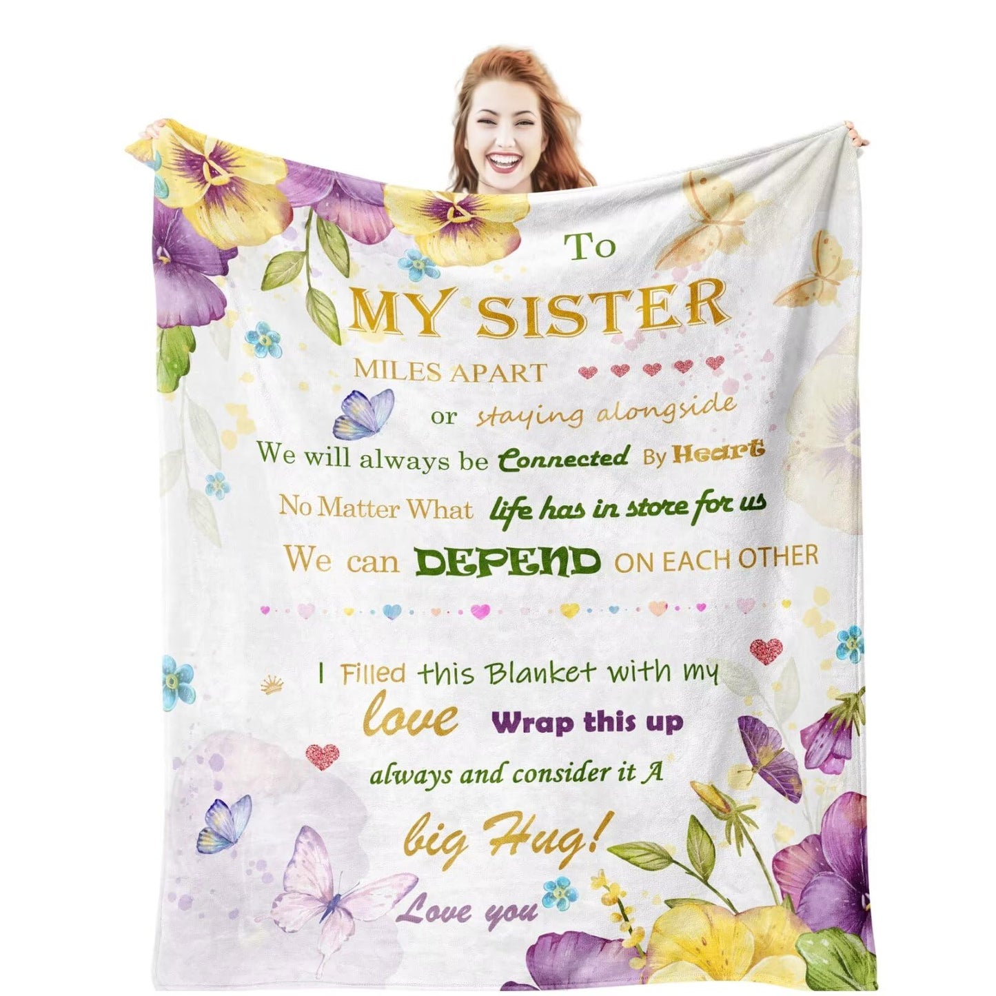 Sister Birthday Gifts,Sisters Gifts from Sisters,Gifts for Sister,Big Sister Gifts for Girls,Birthday Gifts for Sister Blanket