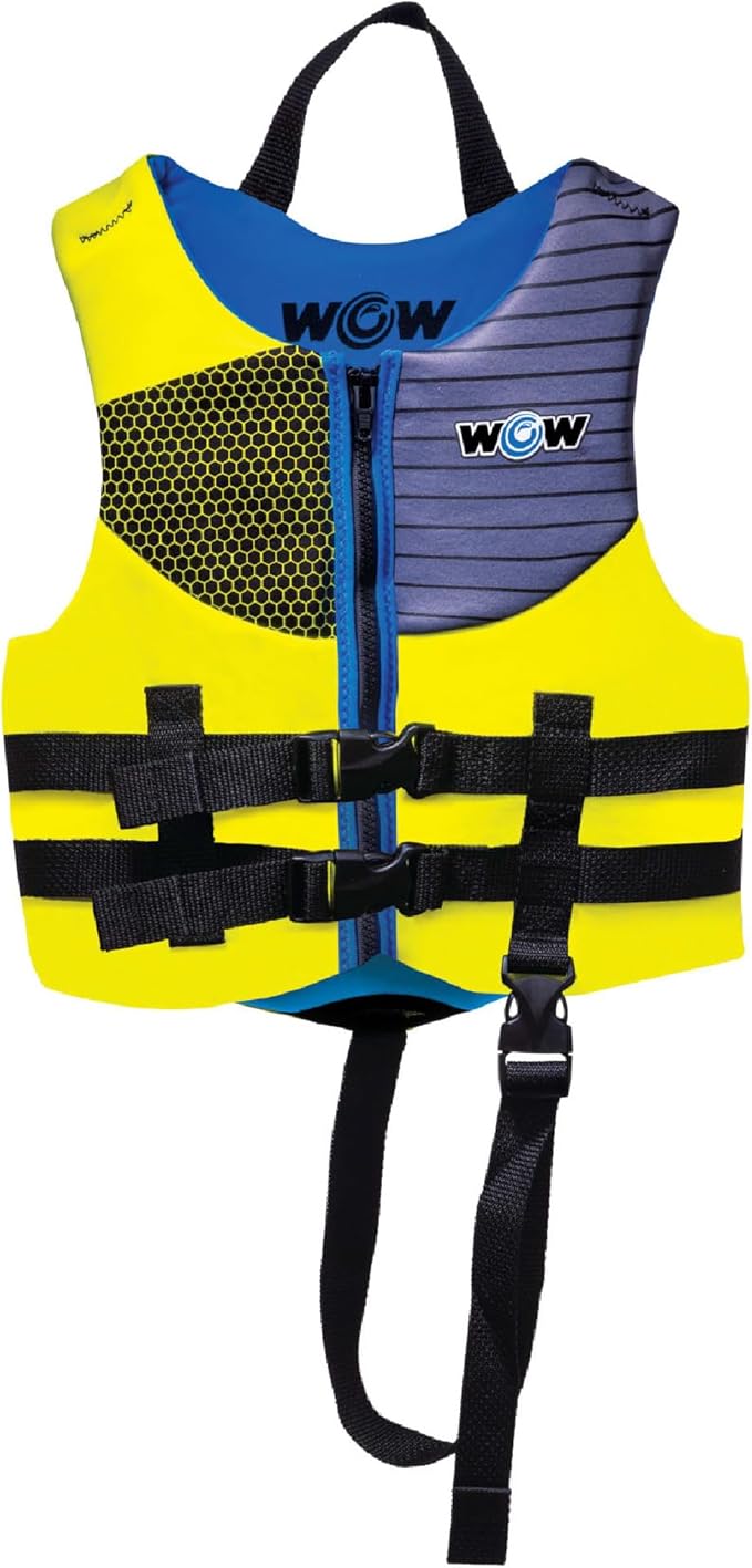 Wow Sports Kids Life Jacket, US Coast Guard Approved Life Vest for Fishing, Kyaking, & Boating PFD