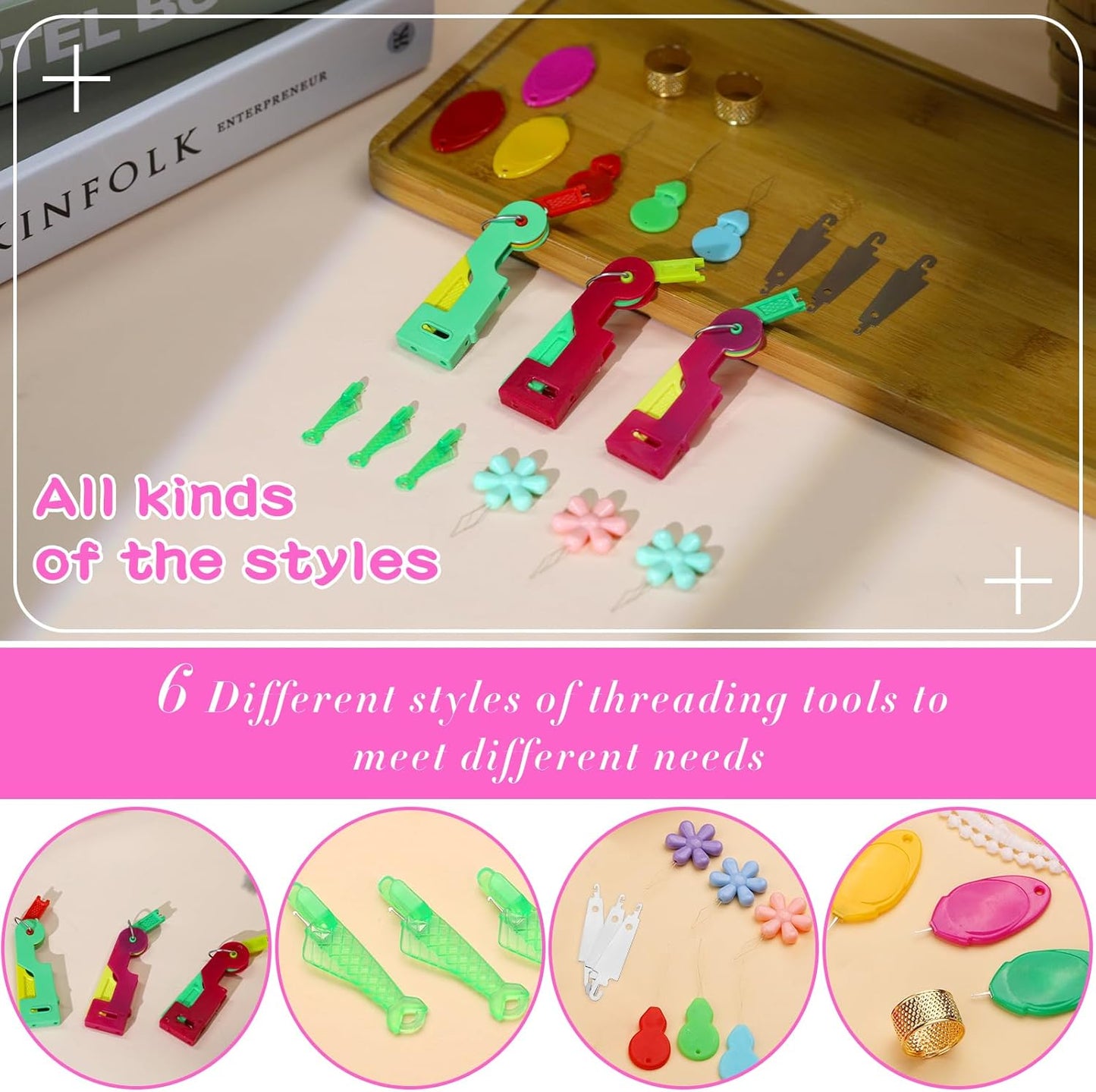 Fedmut Needle Threaders for Hand Sewing Embroidery Needle Threader Tool 20pcs for Hand Sewing, Sewing Machine, DIY Craft Project
