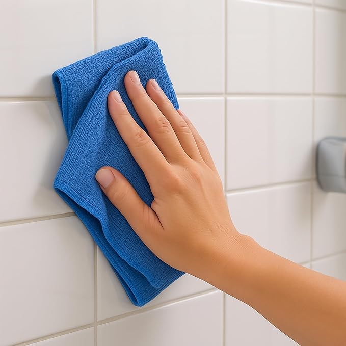 Campester Microfiber Cloth with More Spray + Foam Cleaner 25.4 oz – Dual Spray & Foam Action Rust + Stain Remover for Stainless Steel, Glass, Ceramic, Faucets & Bathroom Surfaces