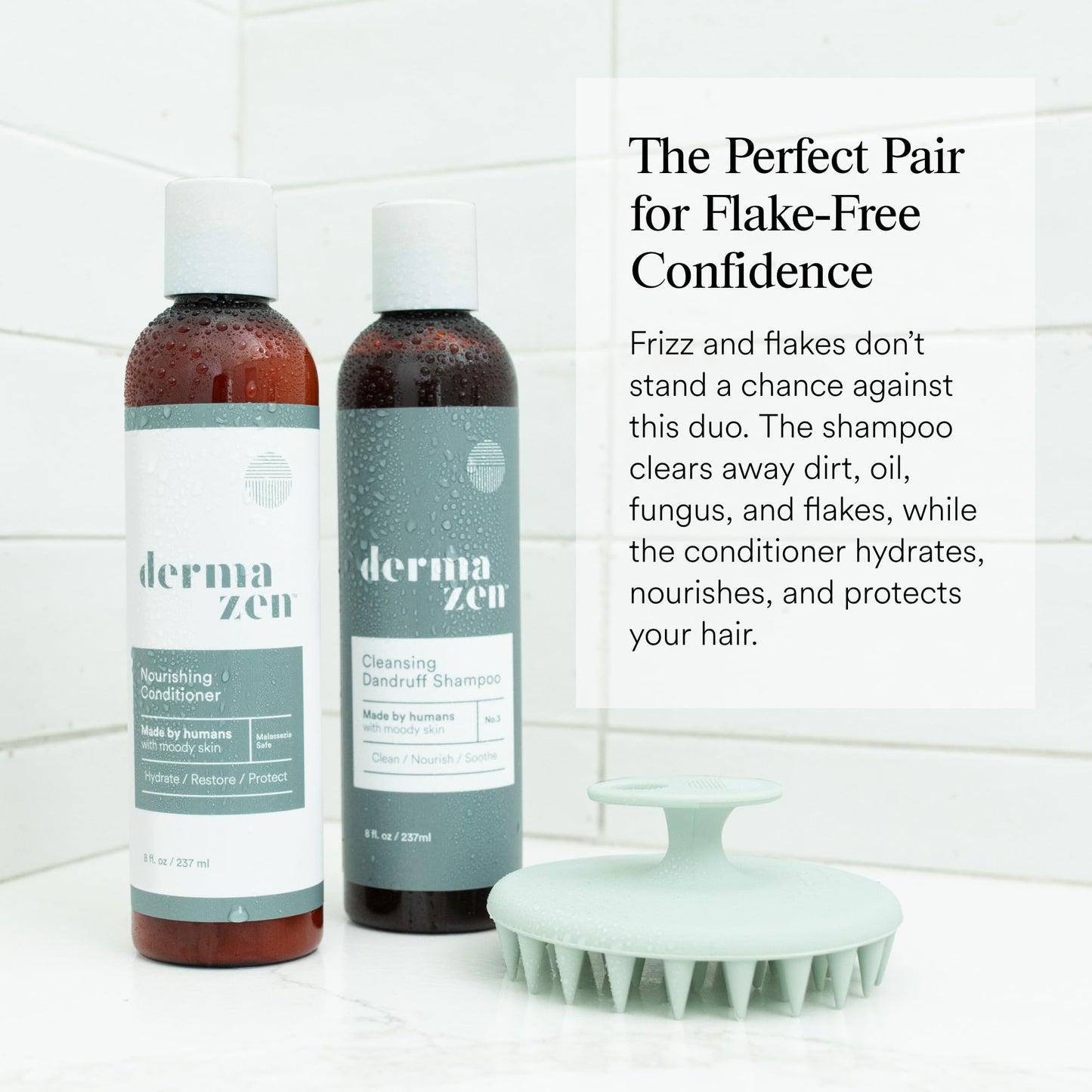 Dermazen Nourishing Conditioner | Hydrates, Smooths & Enhances Scalp Health | Dandruff & Seborrheic Dermatitis Safe | Frizz-Free