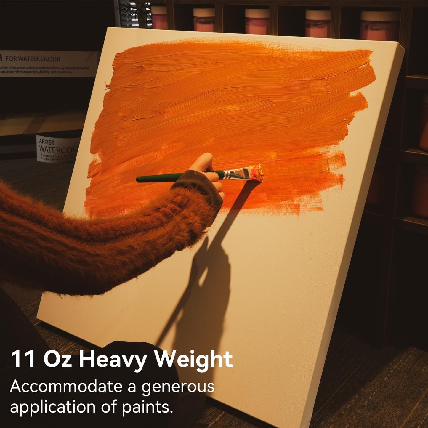 PHOENIX 36x48 Inch 2 Pack Gallery Canvas - 1.5 in Thick Extra Large Canvases for Painting - Deep Edge 100% Cotton 11 Oz. Gesso Primed White Blank Professional Canvas Oil & Acrylic Paints