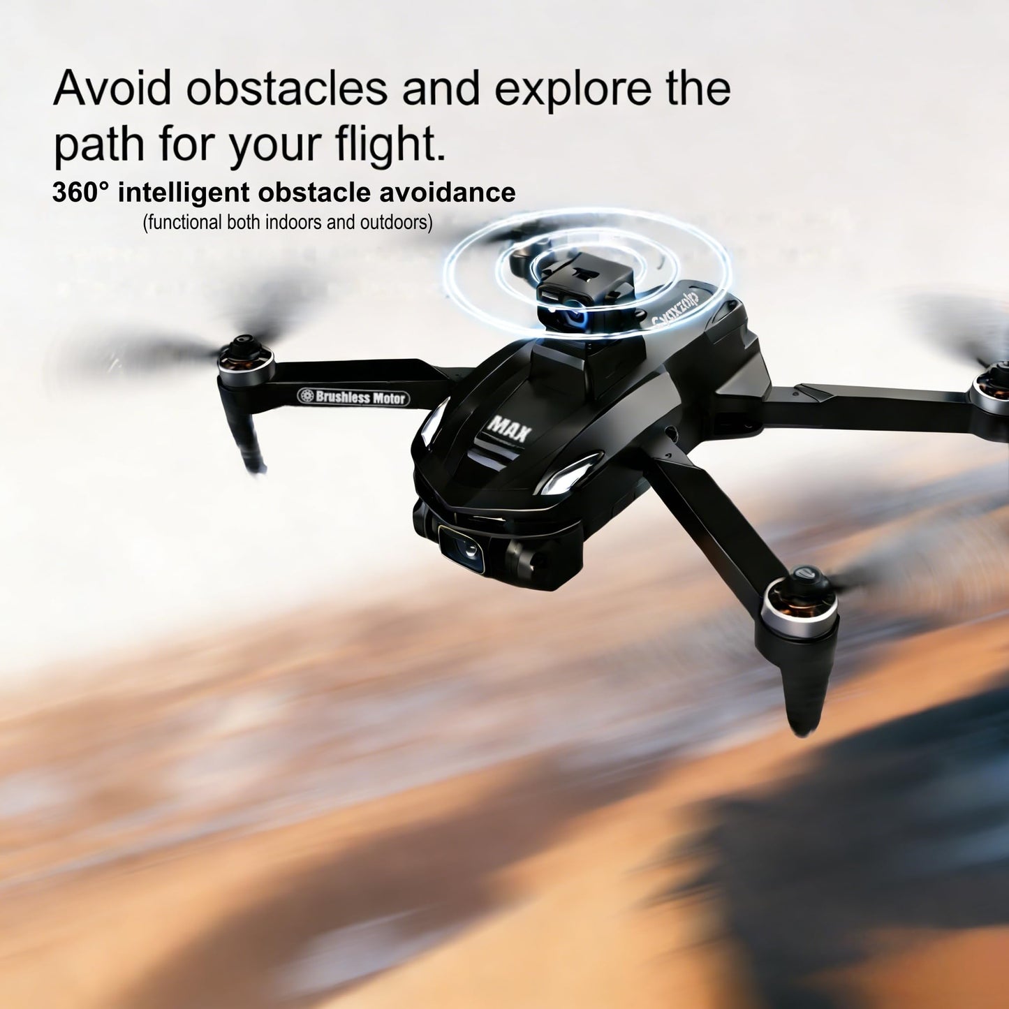 Drones with Camera for Adults 4k, GPS drone with 4.5'' LCD Remote,2026 Upgraded outdoor 360° Obstacle Avoidance, Brushless Motor, 5G WiFi, Auto Return,3 Batteries Ideal Gift (Black)