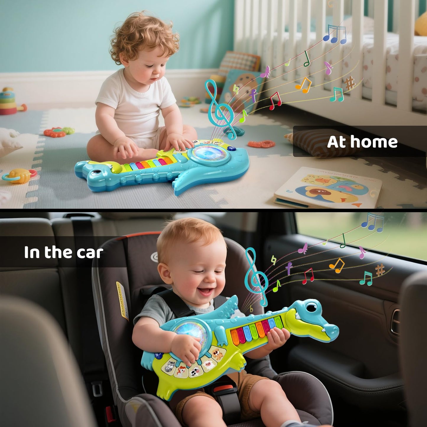 Marstone Toddler Toys for 1 Year Old Boy and Girl Gift: Baby Musical Toys 12-18 Months, Educational Piano Guitar for Toddlers 1-2 with Animals and Sounds, 1st First Gift for Birthday, Christmas, Xmas