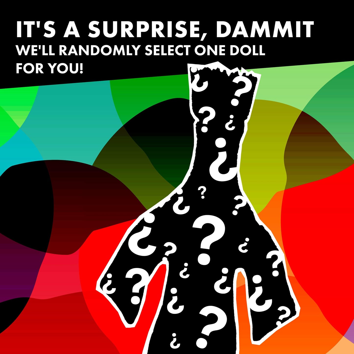 Dammit Doll - Classic Random Color, Stress Relief - Gag Gift - 1 Doll