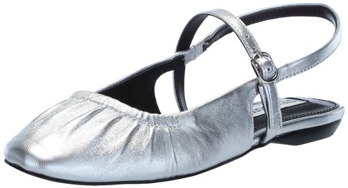 Steve Madden Women's Garson Mules, Silver Leather, 6
