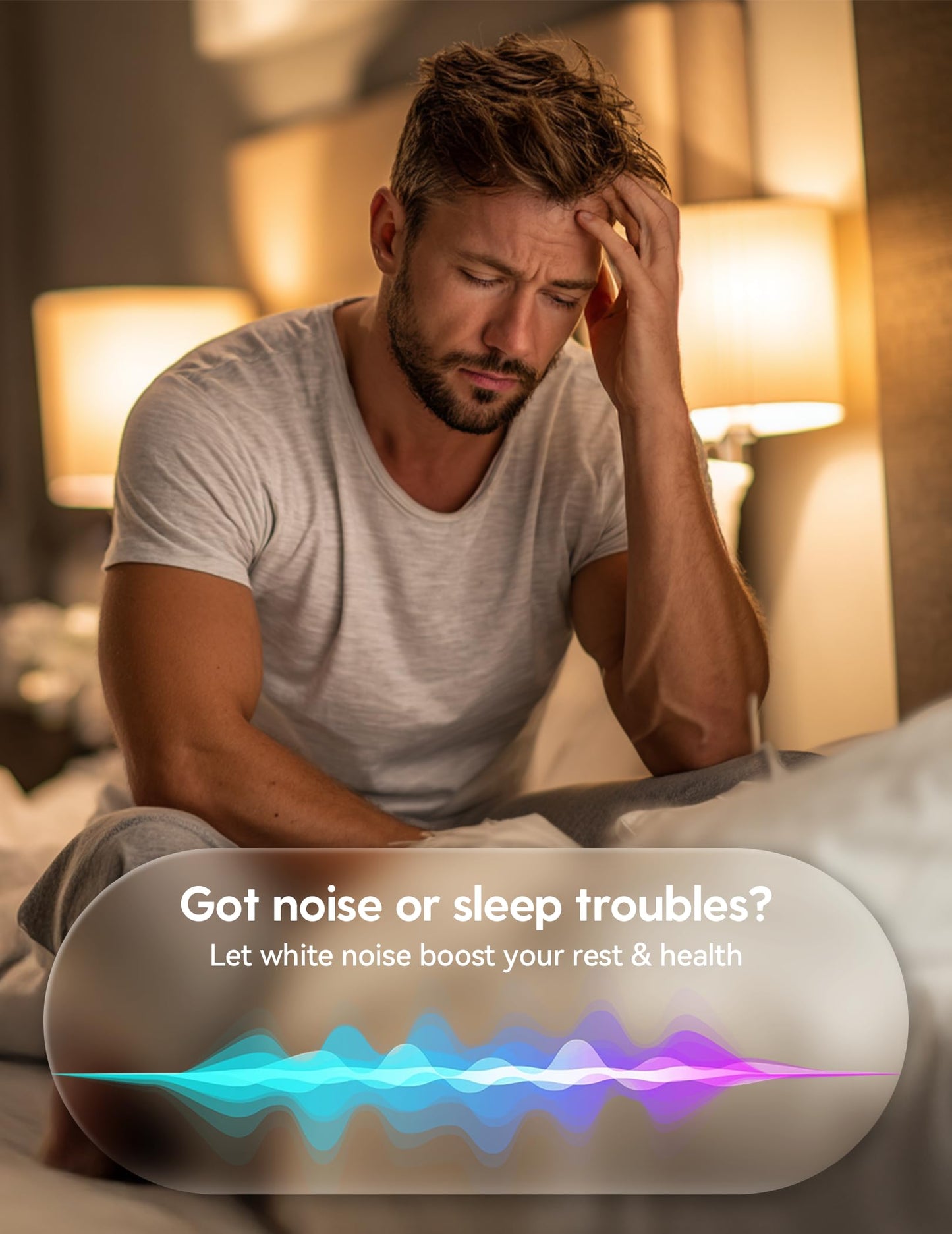 Babelio White Noise Sound Machine (Pocket Mini Pro) | 1000mAh Large Battery, 25 Non-looping Sounds for Adults, Kids & Babies, Timer, Memory Function, Pocket-Sized & Travel Essentials, Wood Grain