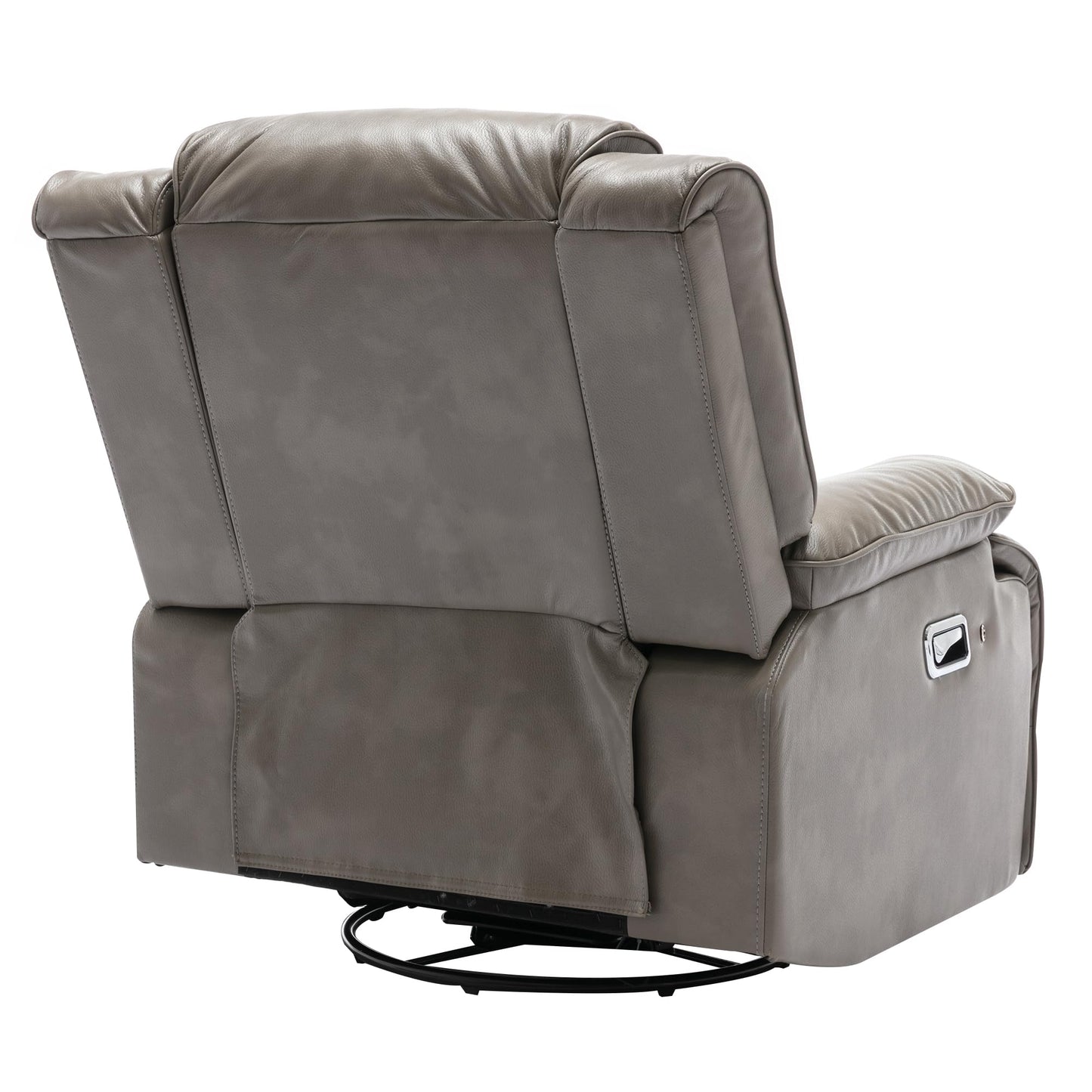 Merax 1 Seater 360° Swivel and Rocking Home Theater Recliner Manual Chair with a LED Light Strip for Living Room,Bedroom