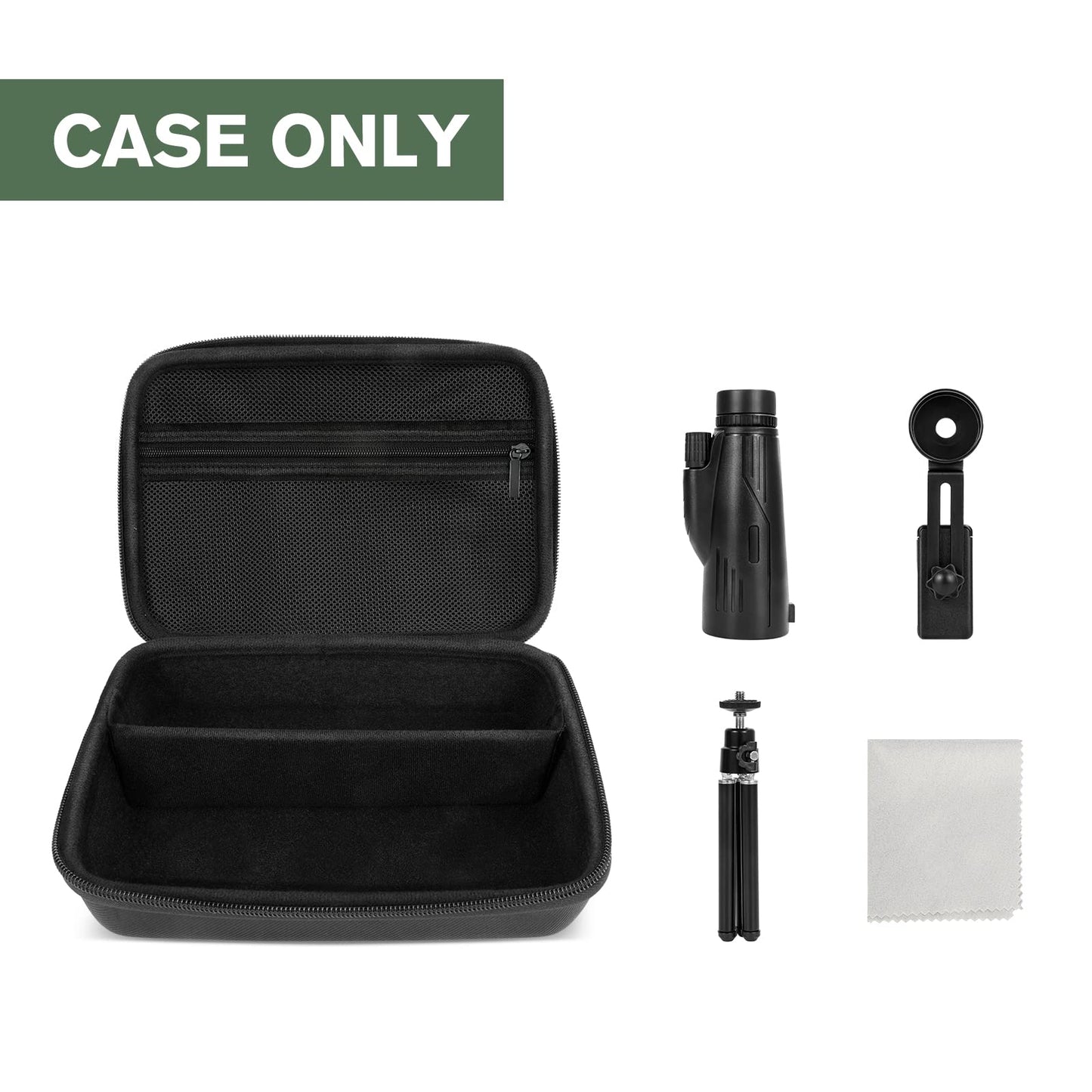Procase Hard Carrying Case For Monocular Telescope, Travel Storage Bag Compatible With Gosky 12X55/ Pankoo 12X50, 40X60/ Titan 1