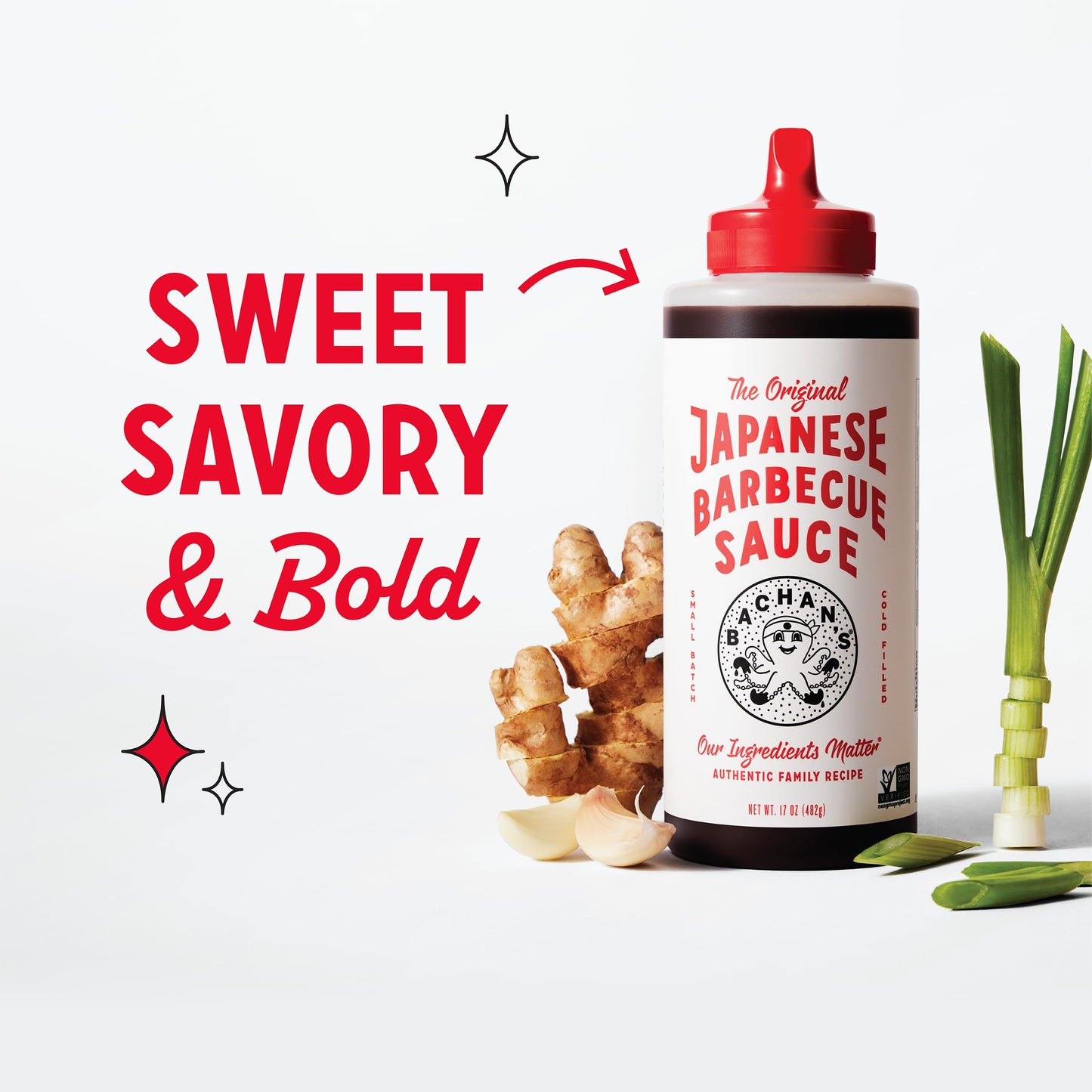 Bachan's Japanese Barbecue Sauce 2 Pack - 1 Original, 1 Sweet Honey - BBQ Sauce for Wings, Chicken, Beef, Pork, Seafood, Noodles, and More. Non GMO, No Preservatives, BPA free
