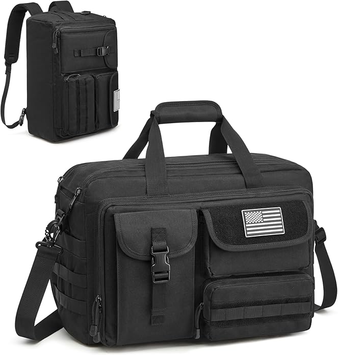 G4Free 17.3 Inch Laptop Messenger Bag for Men, 3-in-1 Backpack for Travel Work Weekender, Large Tactical Shoulder Bag