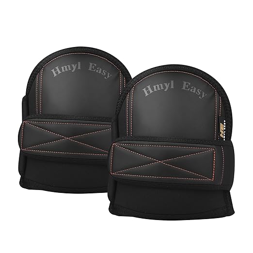 Super Soft Knee Pads for Work, Replaceable Inner Cushion Design, Leather Knee Pads for Construction, Flooring , Gardening, Cleaning, and Garage, Shorts Available rodilleras para trabajo, Black.