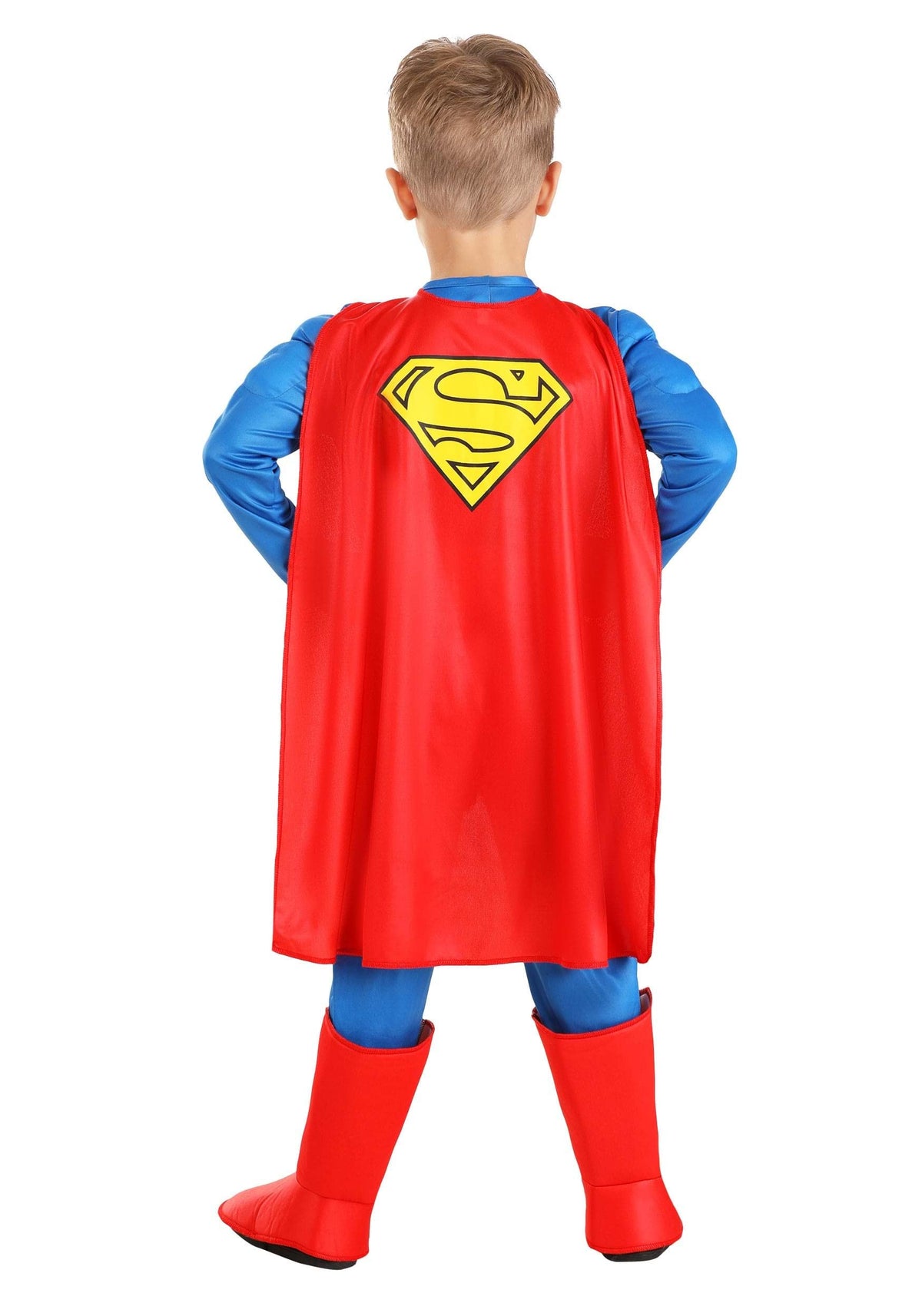 Toddler Classic Superman Costume, Red & Blue Superhero Suit & Red Cape for Movie Hero Comic Cosplay & Halloween 2T