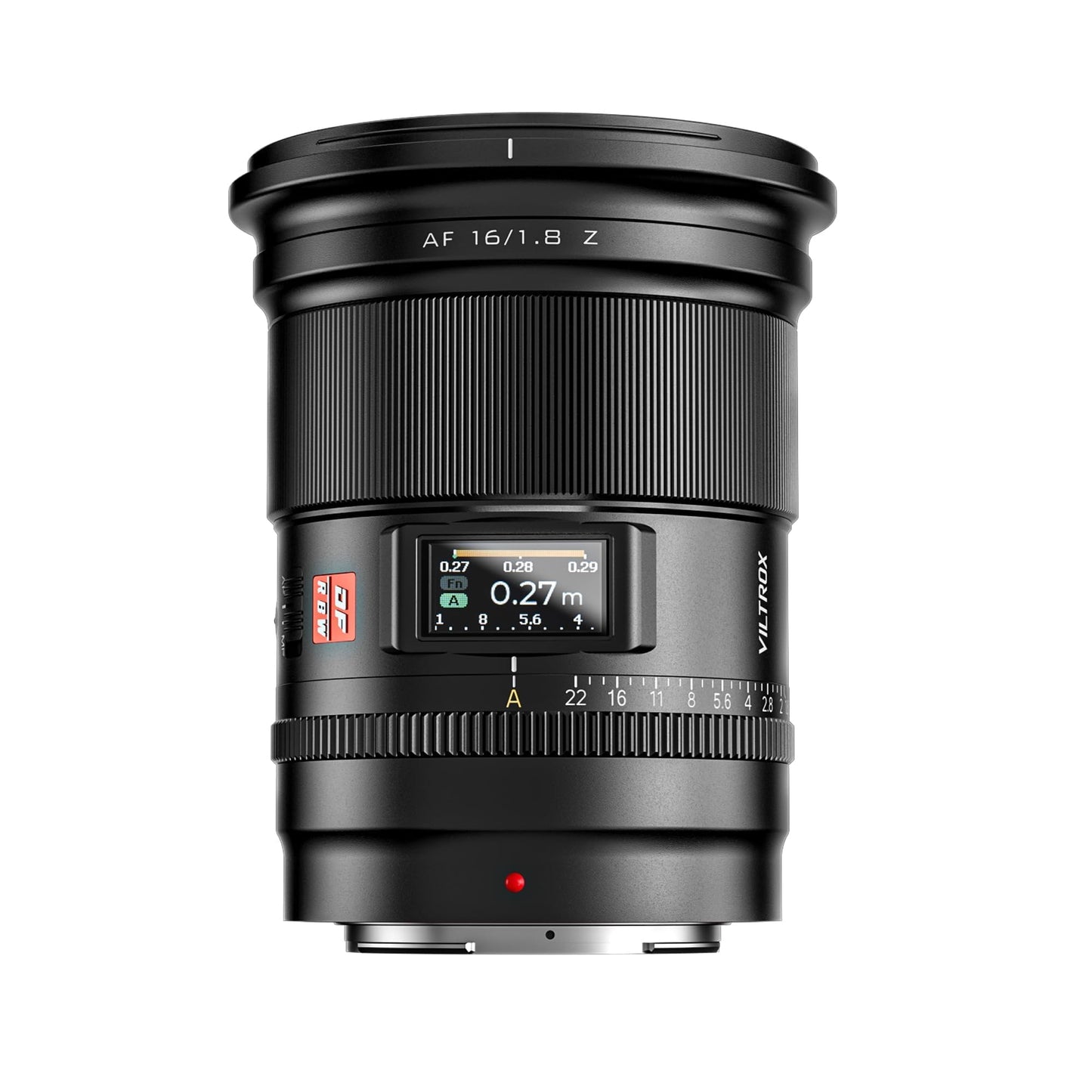 VILTROX 16mm f/1.8 Z Lens for Nikon Z-Mount Full Frame Prime Wide Angle Autofocus DF Lens with LCD Screen AF/MF Switch Compatible with Nikon Z Mount Z5 Z50 Z6 Z6II Z7 Z7II ZFC Z30 Z9 Z8 ZF