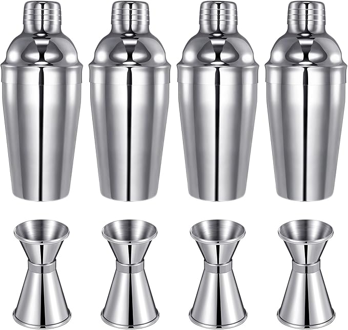Umigy Cocktail Shaker Set Martini Shaker Bulk Stainless Steel Martini Mixer with Strainer and Double Measuring Jigger for ...