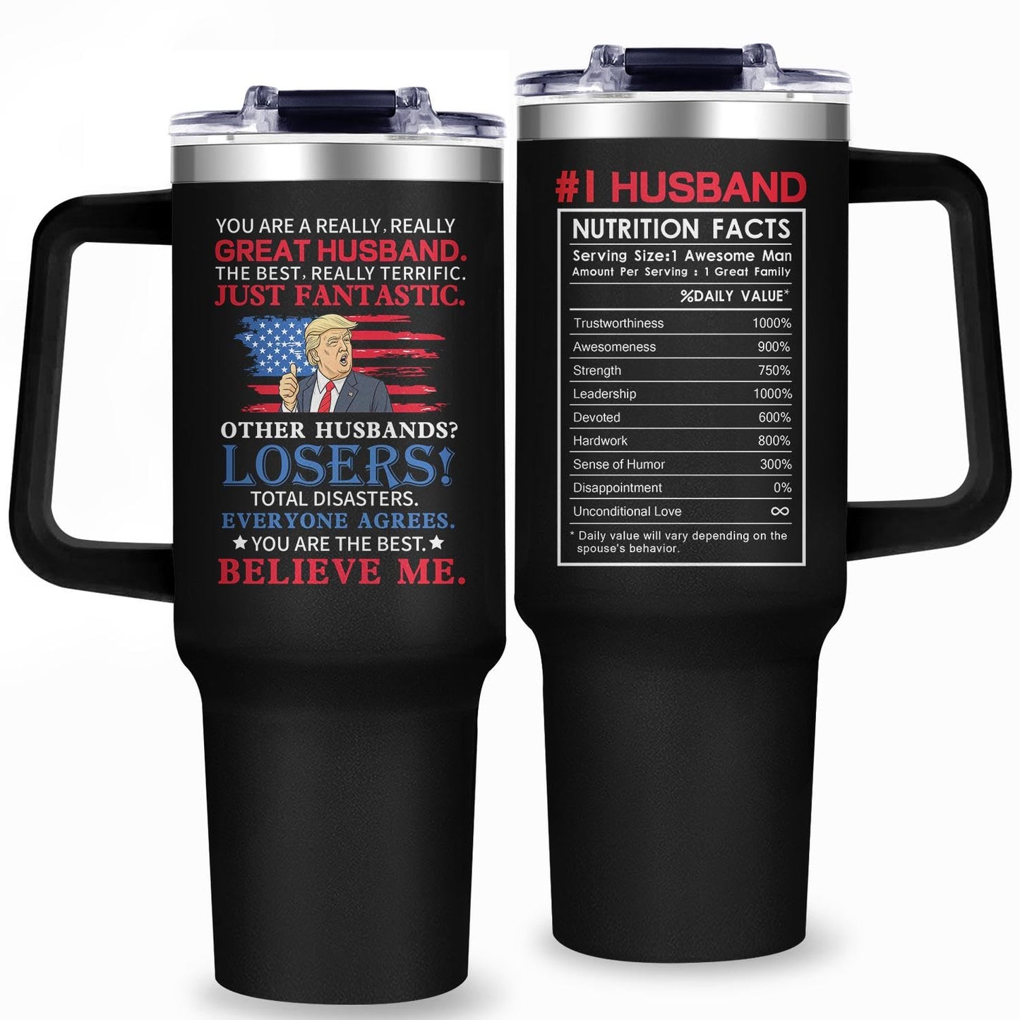 Gifts for Husband from Wife,Funny Husband Gifts for Valentine Day from Wife,40oz Husband's Tumbler Husband Gift, Unique Husband's Presents Gift Ideas for Husbands on Anniversary, Birthday Christmas
