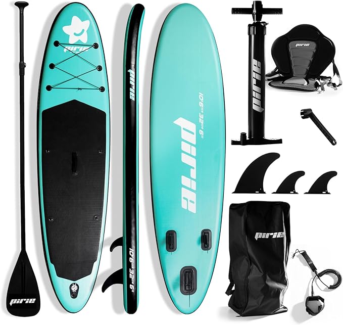 (Extra Large) Inflatable Paddle Board, SUP for 2+1 People/Family, Stand Up Paddle Board with (Beginner Friendly) StabilTra...
