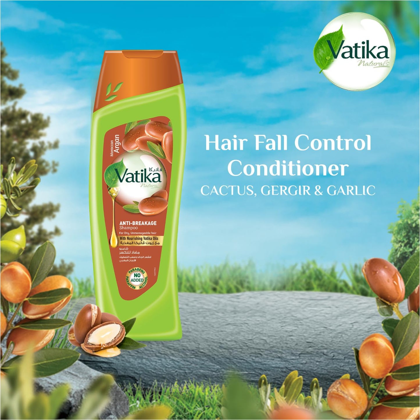 Dabur Vatika Naturals Shampoo for Women - Nourishing, Strengthening & Moisturizing Cleanser for All Hair Types including Curly &