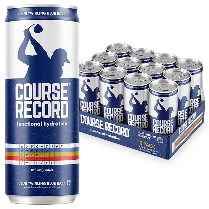 Functional Hydration Drink for Golfers – COURSE RECORD Variety Pack – Electrolytes, Calm Energy & Focus – Healthy Sports D...