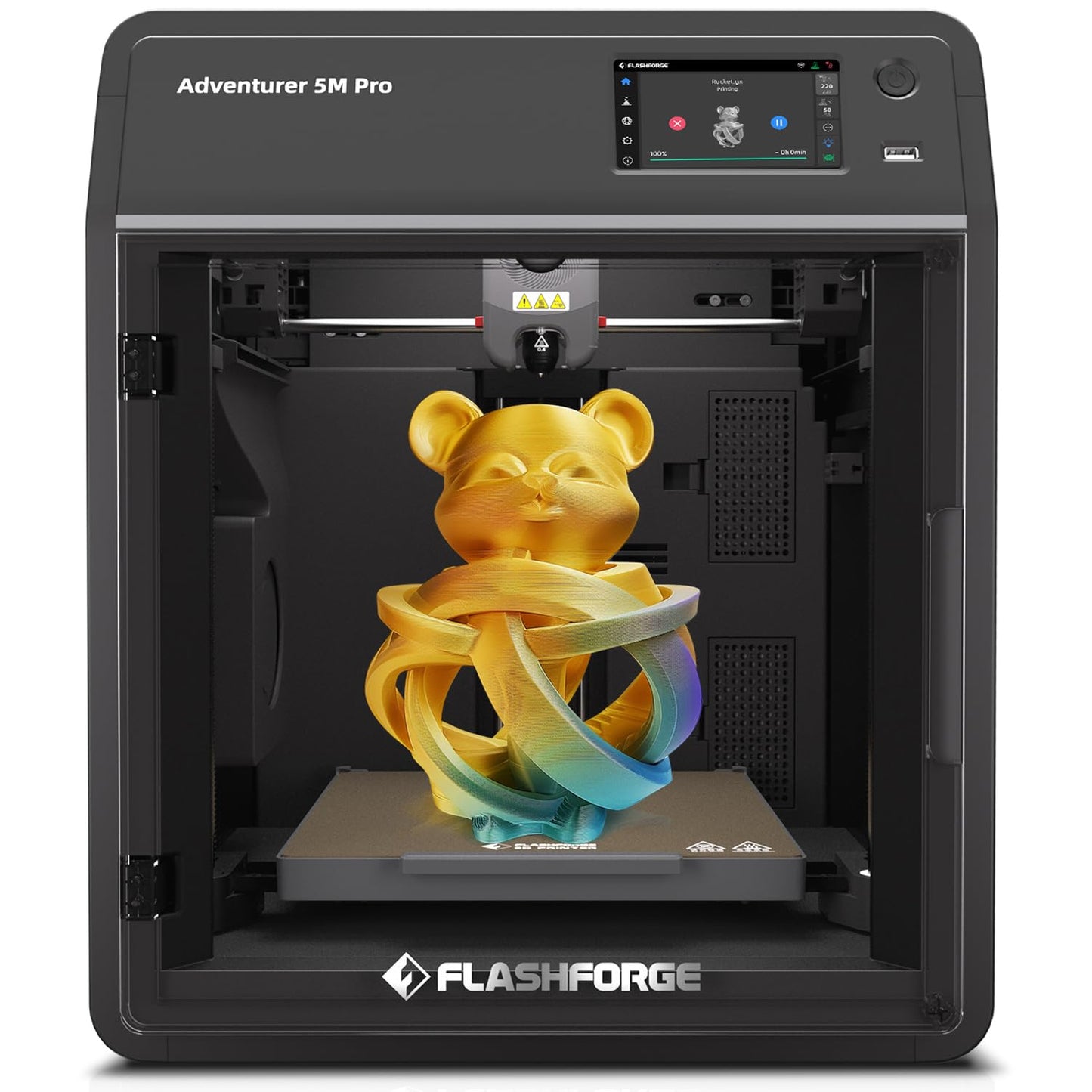 Flashforge Adventurer 5M Pro 3D Printer, One-Click Auto-Printing Max 600Mm/S High-Speed With 0.4/0.6Mm Nozzle Bundle, Corexy Str