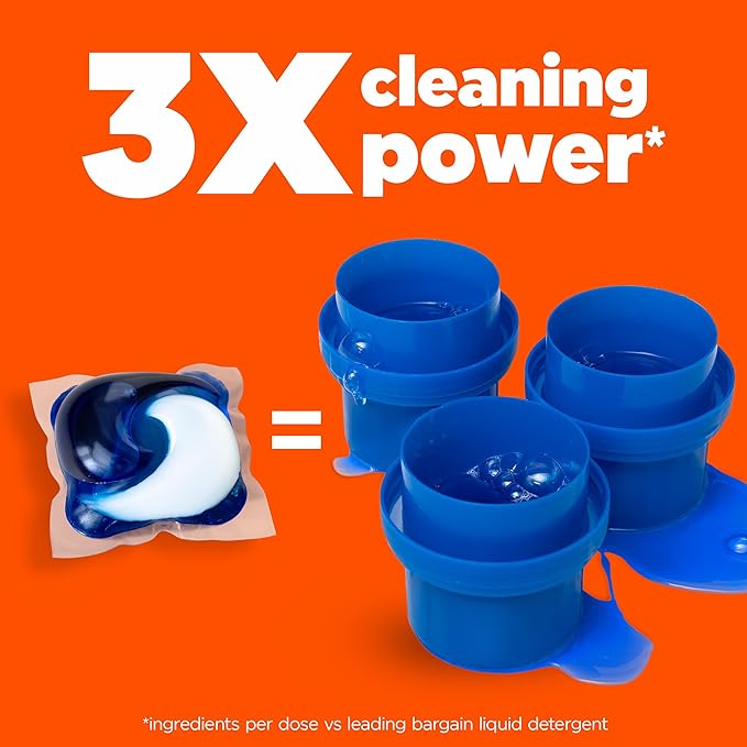 Tide PODS laundry detergent pacs, 3-in-1 Stain Remover, Odor Fighter, Color Protector, 42 Count, HE compatible, Spring Meadow Scent