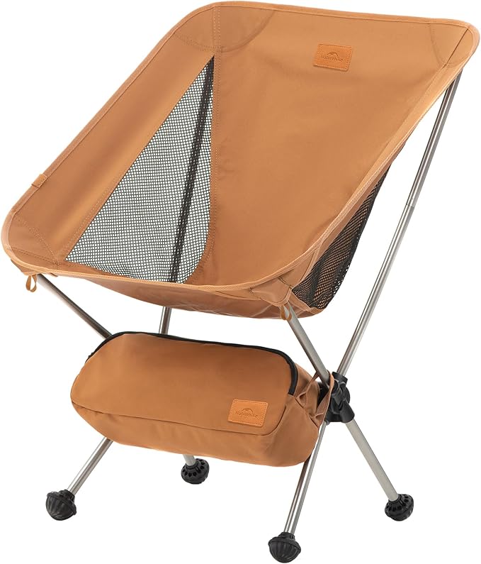 Naturehike YL08 Ultralight Camping Chair, 2.38 LBS Portable Backpacking Chair with Anti-Sinking Feet, Lightweight Compact ...