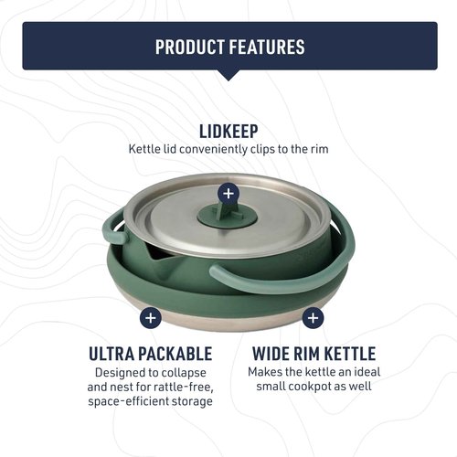 Sea to Summit Detour Stainless Steel 1.6 Liter Collapsible Camp Kettle