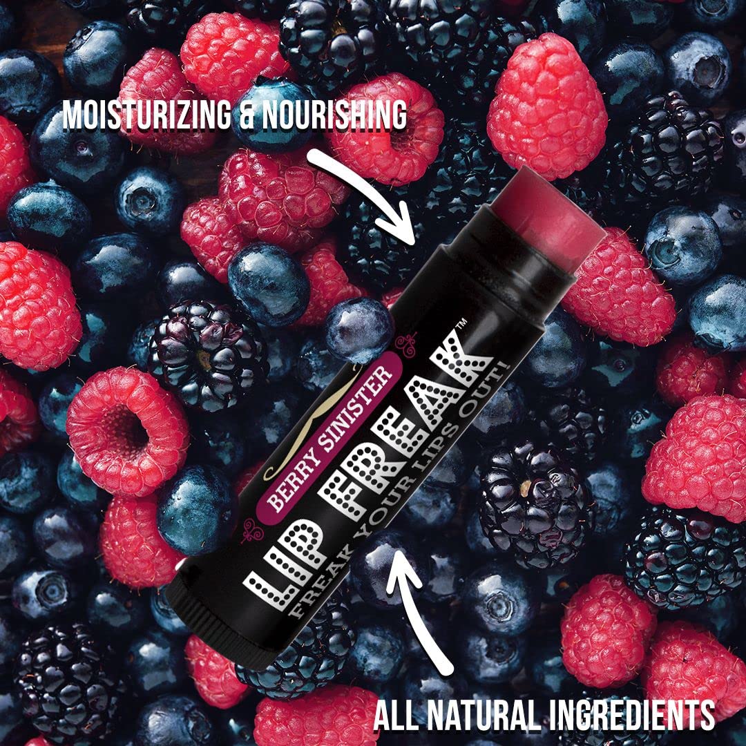 Doctor Lip Bang's BUZZING Lip Balm | Lip Freak| 100% All Natural | Cruelty Free | Berry Sinister
