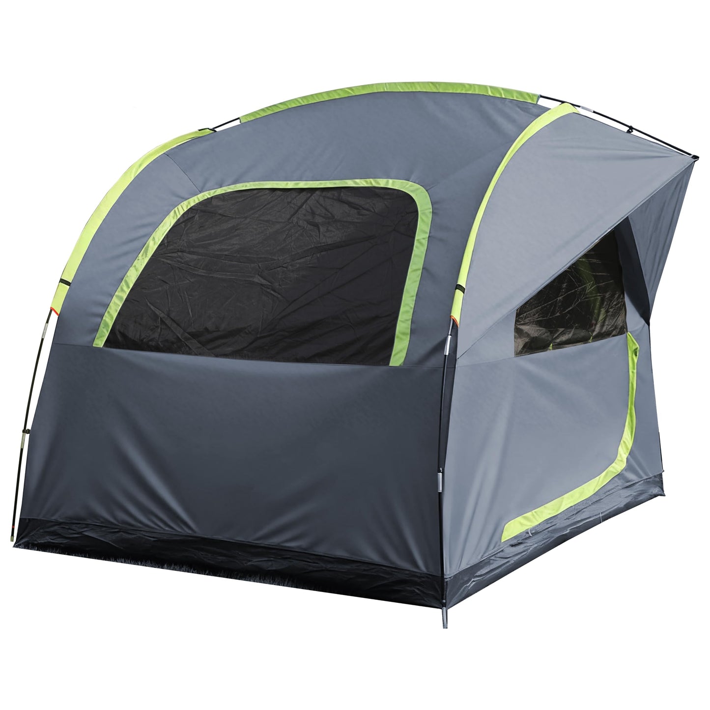 HREFUEU SUV Tailgate Tent for Camping with Rainfly, 3-6 Person Outdoor car Tent, 8'x8'x7.1'(H), Waterproof 3000MM UPF 50+, Easy Set Up, Portable Storage Bag, Any Size SUV/MPV/CUV/Jeep