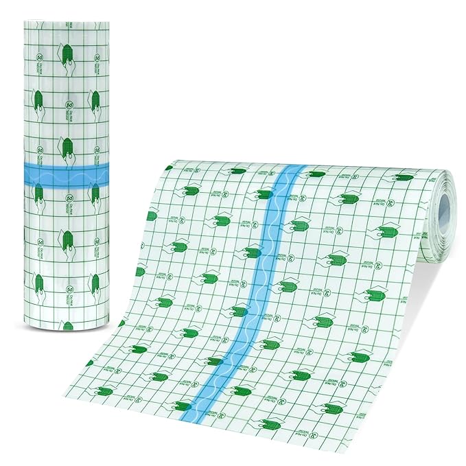 Second Skin Tattoo Cover Tattoo Aftercare Bandage Transparent and Waterproof for Medium and Large Tattoos Initial Healing (Roll 8 in x 8.8 yd)