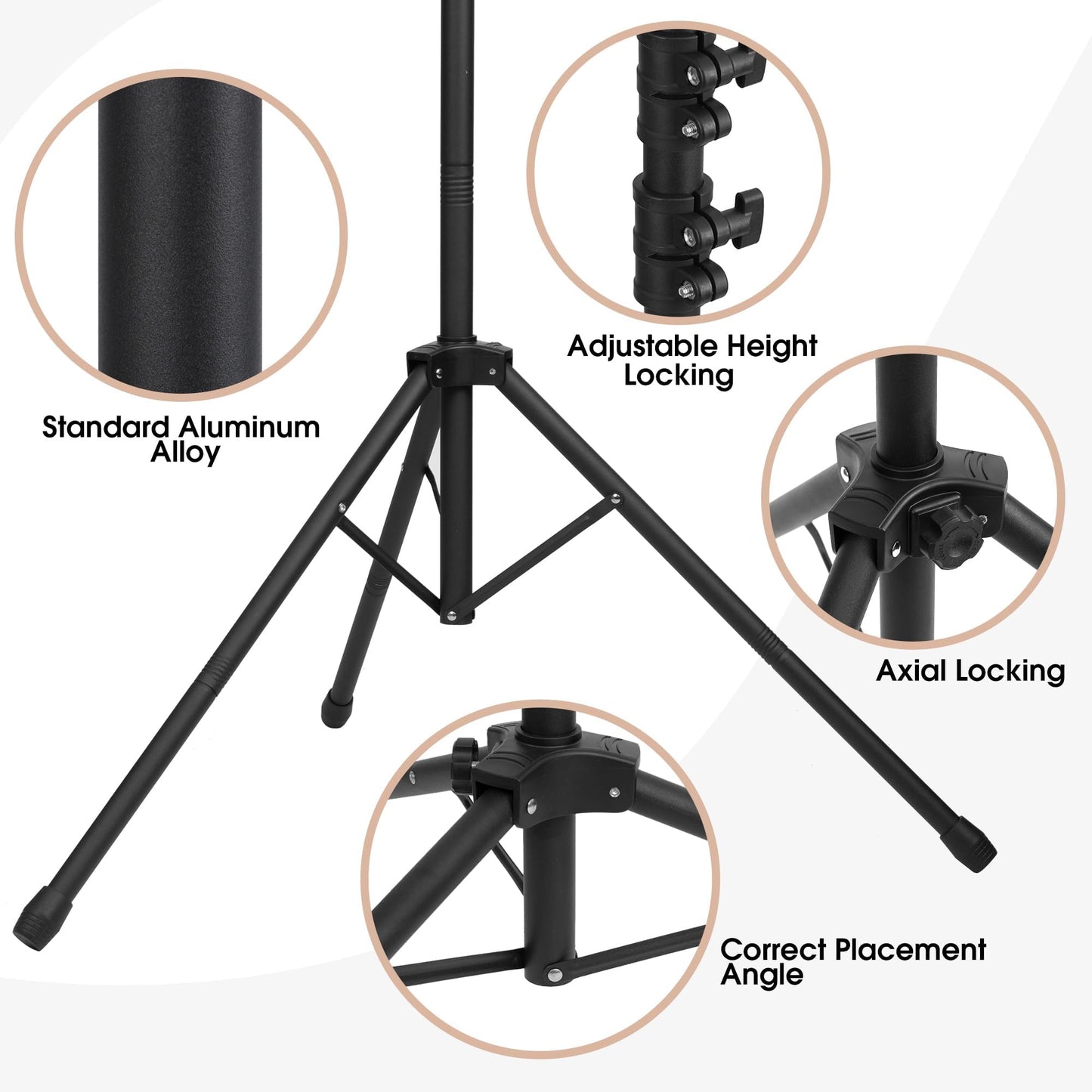 8x5ft T-Shape Backdrop Stand, Adjustable Background Support Stand Kit, Portable Photo Banner Holder with 6 Spring Clamps, Sandbag, Carry Bag for Party, Wedding, Photography and Decoration