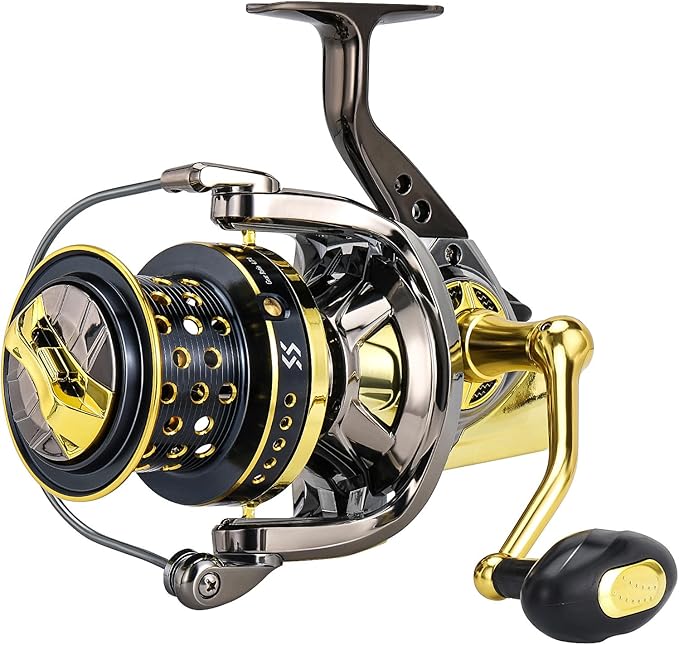 Sougayilang Spinning Reels 10000 Series Surf Fishing Reels, Ultra Smooth Powerful with CNC Aluminum Spool, Inshore & Offsh...