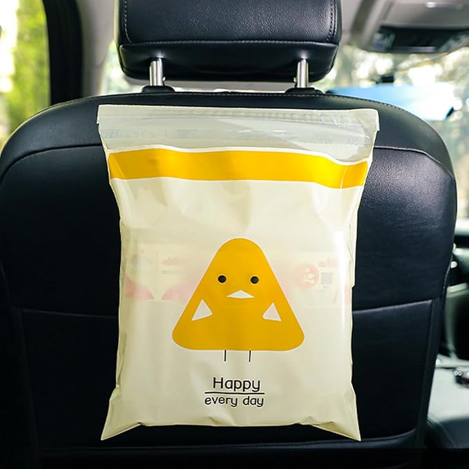 VILLCASE 30pcs Self-adhesive Disposable Trash Bags for Car Kitchen Office Leak-resistant Garbage Pouches with Strong Adhesive Convenient Auto and Home Waste Storage