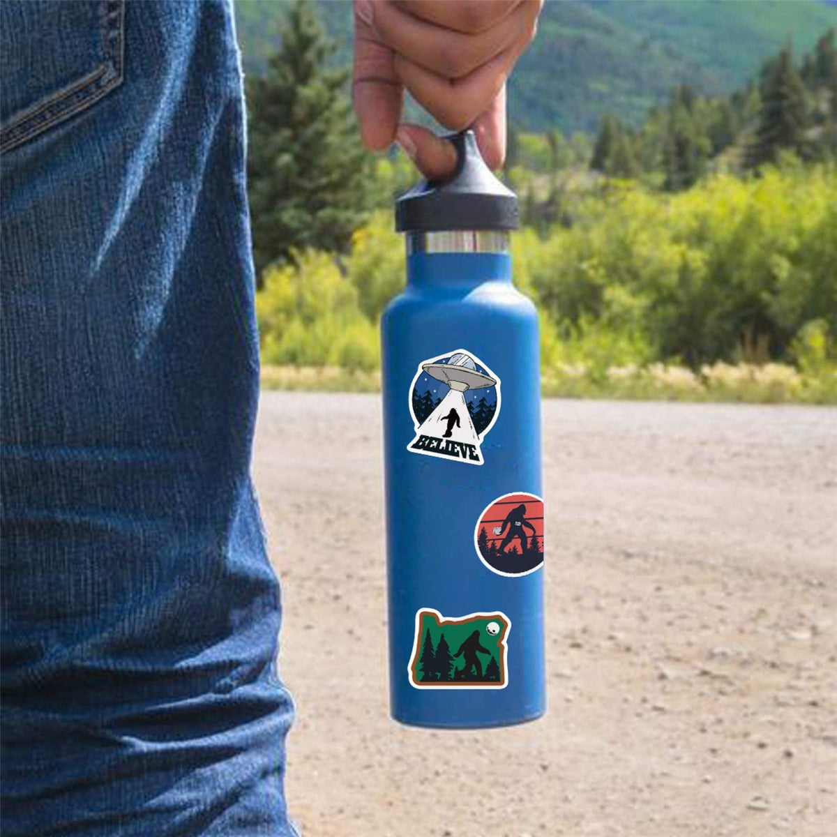 50Pcs Bigfoot Outdoor Nature Vinyls Stickers Laptop Sticker Waterproof Stickers Luggage Skateboard Water Bottle Stickers Decal Bicycle Bumper Snowboard Decorate Gift for Kid