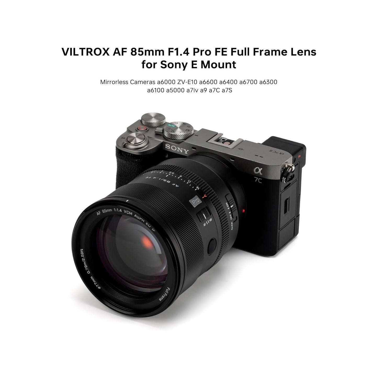 VILTROX AF 85mm F1.4 Pro FE Full Frame Autofocus Lens for Sony E Mount Cameras, HyperVCM Large Aperture Portrait Lens for Sony A7R IV III II, A7 III, A7C, A9, A1, FX3, FX30, A6600 A6700 A6400