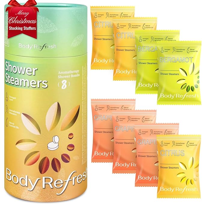 Shower Steamers Aromatherapy - Birthday Gifts for Women, Mom, 8 Pack Shower Bombs with Essential Oils, Stress Relief, Christmas Gifts for Women Men, Adult Teens Stocking Stuffers 2025