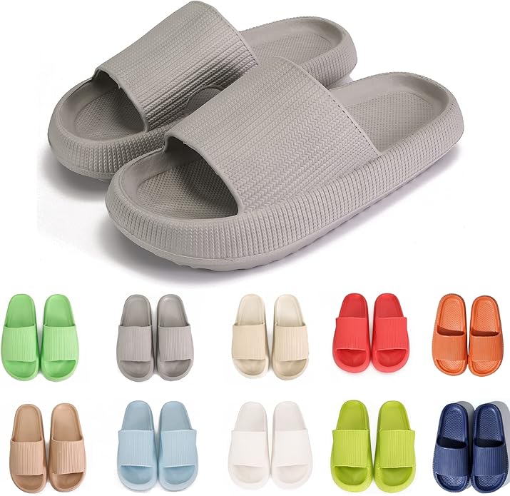 rosyclo Cloud Slippers for Women and Men Massage Thick Sole Non-Slip Shower Slippers Bathroom Super Soft Comfy House Cloud...