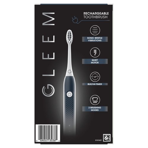 Gleem Rechargeable Electric Toothbrush, Nautical Blue