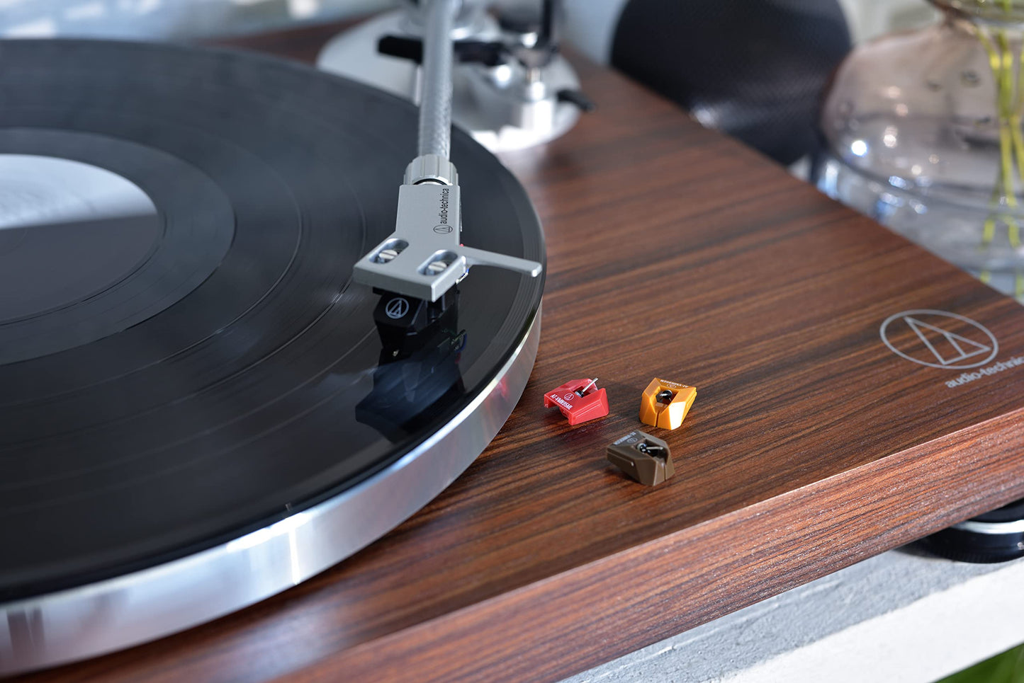Audio-Technica AT-LPW50BT-RW Manual Belt-Drive Turntable, Rosewood