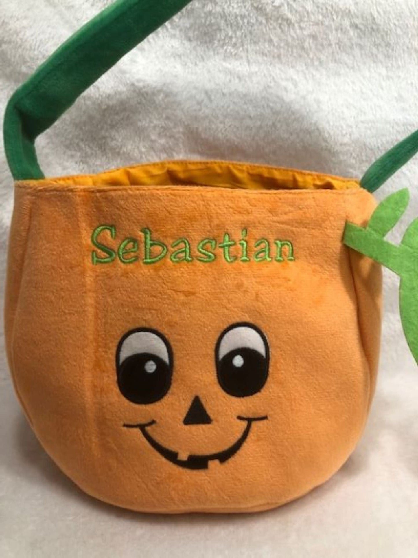 Embroidered Personalized Halloween Basket Trick or Treat customized Bucket