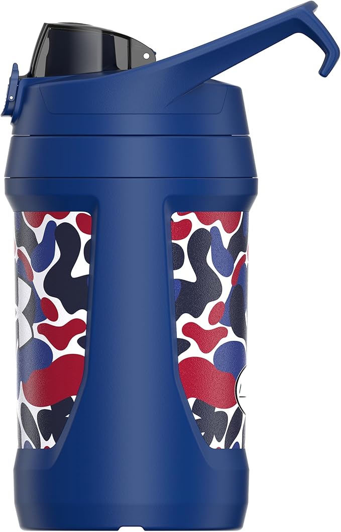Under Armour 32 oz Insulated Water Bottles - Sports Water Jug with Fence Hook, Leak Resistant for Baseball, Football & More, 32 oz Insulated, Royal Hypercamo
