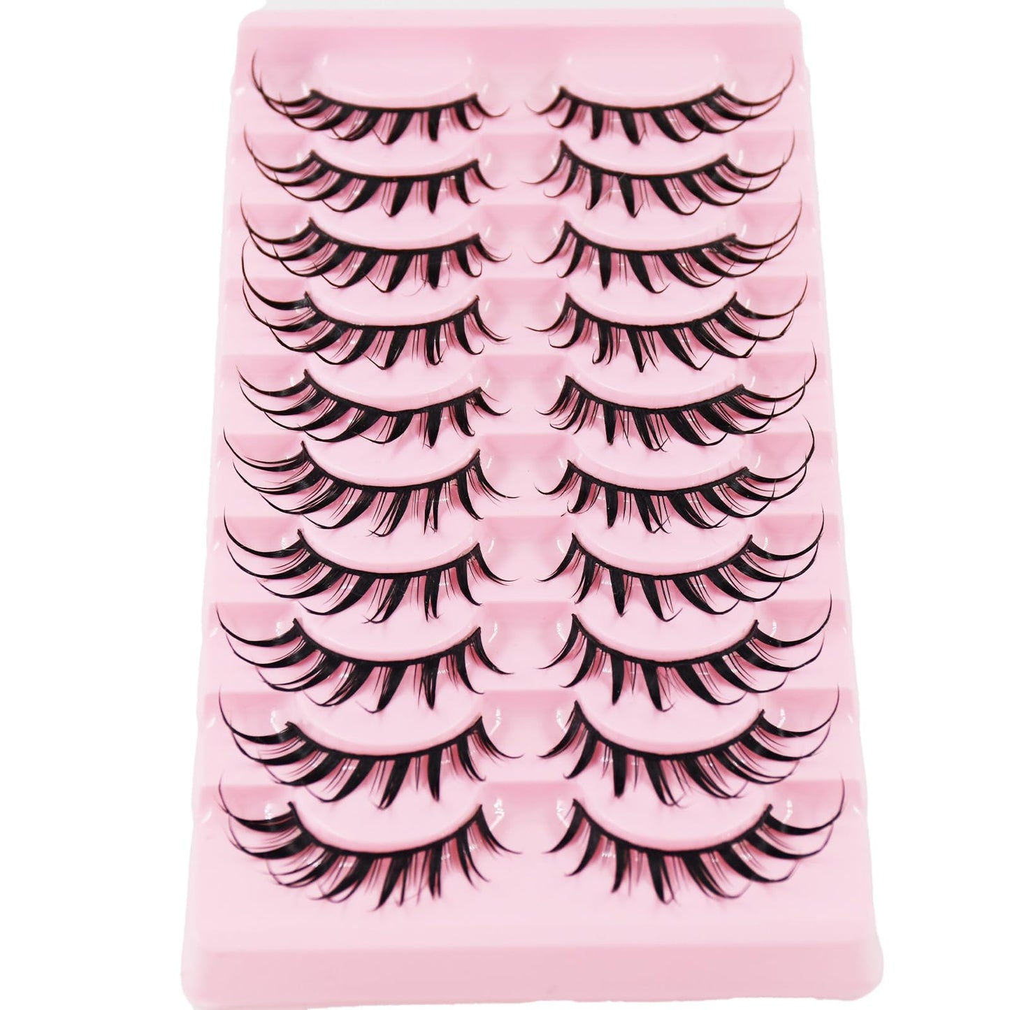 AUGENLI 16mm Manga Wet Look False Eyelashes, Japanese Manhwa Eye Erogenous Makeup Lashes Cosplay Masquerade Party Makeup Eyelash