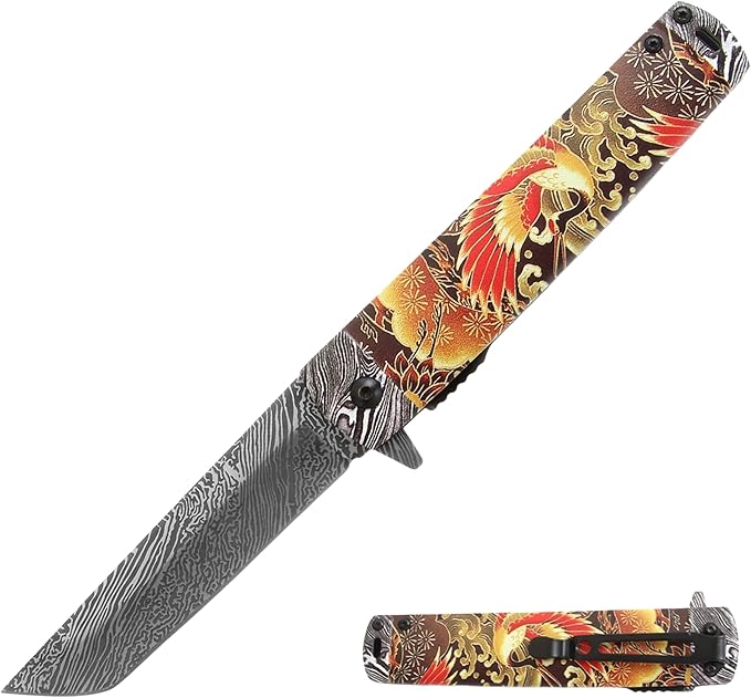 Snake Eye Tactical Every Day Carry Outdoor Survival Pocket Knife (Gold)